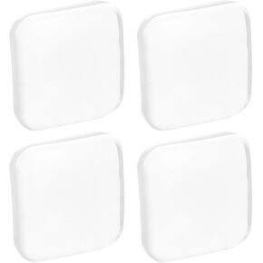 uxcell Door Stoppers Wall Protector, 4pcs Soft Silicone Door Handle Buffer, Square Self Adhesive Door Knob Guard for Home Office, Grey