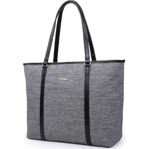 Water Resistant Nylon Laptop Tote Bag for Teacher Large Work Travel Purse fit up to 15.6 inch Laptop