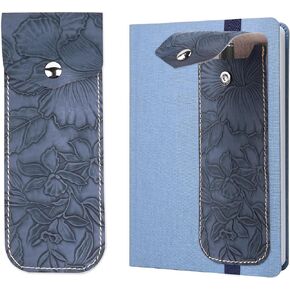 Hennaja Adjustable Elastic Band Pen Holder for Notebooks, Pen Sleeve Pouch for Journals, Pencil Holder, Bible Planner Accessories, Cute Pencil Case(1-Black)