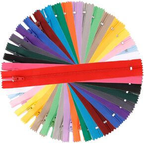 Zippers for Sewing 100 PCS Nylon Zippers for Sewing 12 Inch Zippers Bulk Zippers Colorful Sewing Zippers for Making Bags Pouches Pillow Covers and Sewing Crafts Projects 20 Colors