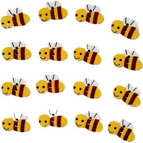 50pcs أزرار خشبية للخياطة الزر Kid's Kid's Scrapbooking DIY Craft Wedding Decoration Bees