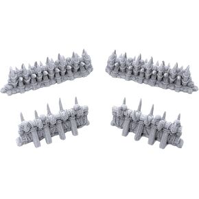 EnderToys Tusk Fences by Printable Scenery, 3D Printed Tabletop RPG Scenery and Wargame Terrain 28mm Miniatures