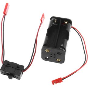 DGZZI 4Cell RC AA Battery Holder Container Case and On Off Switch Battery Receiver with JST Connector for HSP RC 1/10 1/8 Car Truck Crawler Buggy