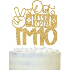 لعبة Happy Happy 10th Cake Topper ، المستوى 10 غير مؤمن ، سلام أرقام واحدة ، أنا 10 ، أرقام مزدوجة عشرة ، ألعاب فيديو لامعة ، تزيين حفلة عيد الميلاد العاشرة (الذهب)