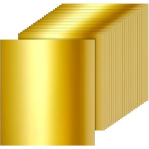 ZEAYEA 150 Sheets Metallic Gold Cardstock Paper, 250 GSM Reflective Mirrored Gold Shimmer Card Stock, Gold Paper Foil Board for Crafting, Invitation, Decoration, DIY Projects, 8.5 x 11 Inch