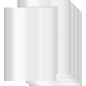 SHUESS 100 Sheets Metallic Silver Cardstock Paper, Metallic Reflective Mirrored Cardstock, 8.5 x 11 Inches (250 GSM) for Crafting, Invitations and Decorations - Die Cut and Plotter Compatible