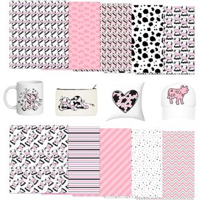 Tintnut Cat Pattern Sublimation Transfer Paper - 10 Sheets 12"x10", Colored Sublimation Ink Transfer Sheets for DIY Mugs, Tumblers, T-Shirts