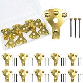 10PCS 75lbs Heavy Duty Picture Hooks Picture Frame Hanger with Nails for Drywall/Wooden Painting Hook Heavy Duty