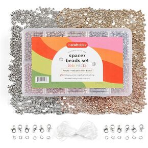 Incraftables Rondelle Beads for Jewelry Making 800pcs. Rhinestone Spacer Beads for Adults. Crystal Rondelle Spacer Beads for Bracelet Making (6mm, 8mm & 10 mm). Bead Spacers for Jewelry Making