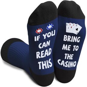 If You Can Read This - Funny Womens Mens Socks, Crew Socks Birthday Gifts for Friends Coworker