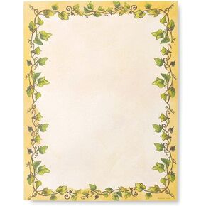 Gartner Studios Ivy Border Stationery Paper, Office Supplies, 90 GSM Paper, 8.5" x 11", 200 Count