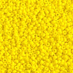 Yellow Opaque Miyuki Japanese Round rocailles Glass Seed Beads 11/0 Approximately 24 gram 5 inch Tube