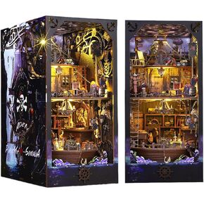 Book Nook Alley Kit, Wooden Cool Book Nook Alley, DIY Bookshelf Miniature Scenes, Bookshelf Model Kit, Book Nook Kits for Adults Fantasy - Royal Tailor