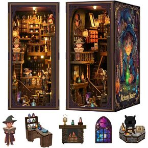 Book Nook Alley Kit, Wooden Cool Book Nook Alley, DIY Bookshelf Miniature Scenes, Bookshelf Model Kit, Book Nook Kits for Adults Fantasy - Royal Tailor in Saudi Arabia