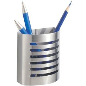 Idesign Forma Magnetic Modern Modern Pen و Pencil Pend ، منظم تخزين أواني الكتابة المعدنية للمطبخ أو الخزانة أو المنزل أو المكتب ، مجموعة من 1 ، مصنفة بالفرشاة
