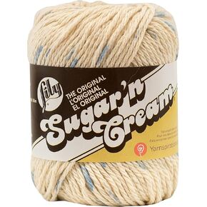 Lily Sugar 'N Cream The Original Ombre Yarn - 100% Cotton - 2 oz - Denim Blue - Machine Wash & Dry