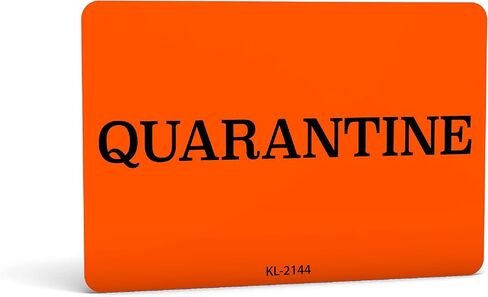 ملصقات الحجر الصحي - 500 3 "× 2" ملصقات الحجر الصحي - مخزون ومعالجة لاصقة 500 ملصقات لاصقة دائمة لكل لفة مصنوعة في الولايات المتحدة الأمريكية وقابلة للتحلل بالكامل (1) in Kuwait