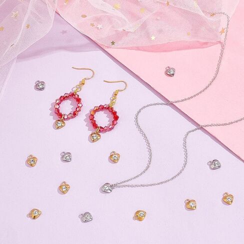 UNICRAFTALE Rhinestone Charm Stainless Steel Link Charms Crystal Charm Glass Connector Charms Diamond Connectors Birthstone Charms Metal Linking Charm for Jewelry Making in Saudi Arabia