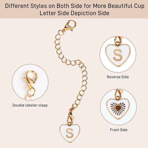 Letter Charm Accessories for Stanley Cup，2PCS Initial Charm for Stanley Cup，Keychain for Stanley Cup Initial Charm in Saudi Arabia
