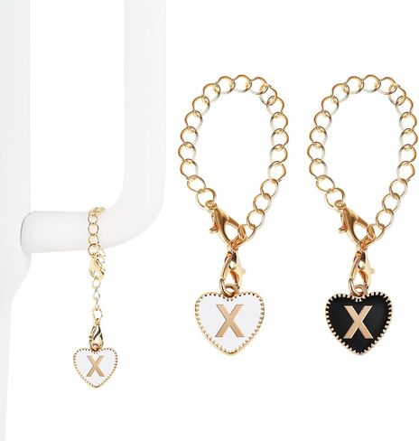 Letter Charm Accessories for Stanley Cup，2PCS Initial Charm for Stanley Cup，Keychain for Stanley Cup Initial Charm in Saudi Arabia