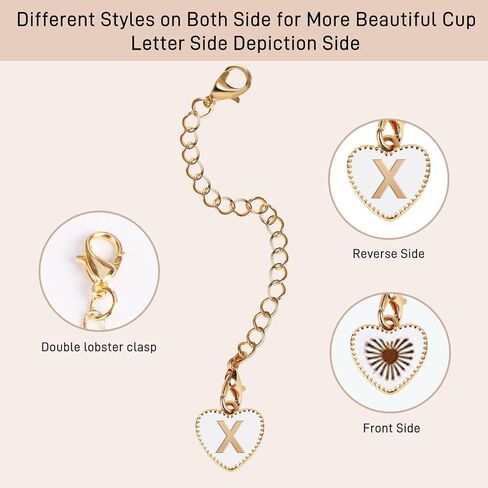 Letter Charm Accessories for Stanley Cup，2PCS Initial Charm for Stanley Cup，Keychain for Stanley Cup Initial Charm in Saudi Arabia