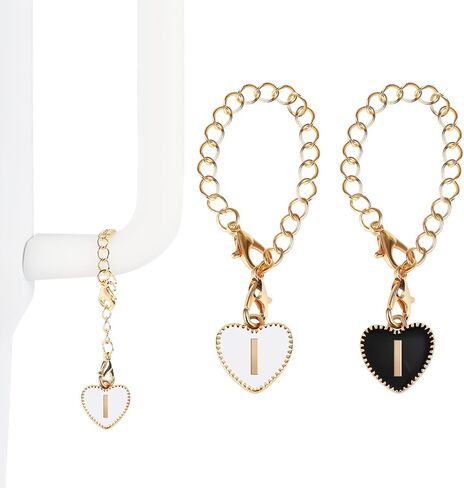 Letter Charm Accessories for Stanley Cup，2PCS Initial Charm for Stanley Cup，Keychain for Stanley Cup Initial Charm in Saudi Arabia