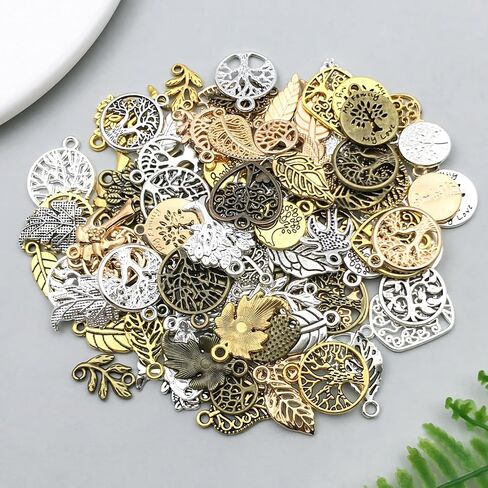 WOCRAFT 100PCS سحر رئيسي لصنع المجوهرات ، سحر سوار متنوع للمجوهرات ، سحر حرك المعادن بالجملة المختلطة للجملة لتصنيع القلادة المفتاحية لصنع المجوهرات الحرف (SN927) in Kuwait