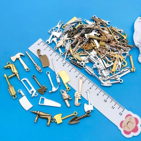 WOCRAFT 100PCS سحر رئيسي لصنع المجوهرات ، سحر سوار متنوع للمجوهرات ، سحر حرك المعادن بالجملة المختلطة للجملة لتصنيع القلادة المفتاحية لصنع المجوهرات الحرف (SN927) in Kuwait