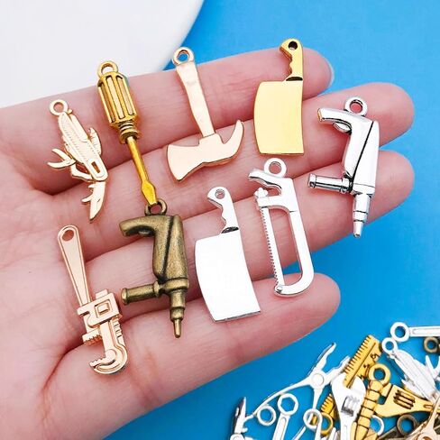 WOCRAFT 100PCS سحر رئيسي لصنع المجوهرات ، سحر سوار متنوع للمجوهرات ، سحر حرك المعادن بالجملة المختلطة للجملة لتصنيع القلادة المفتاحية لصنع المجوهرات الحرف (SN927) in Kuwait