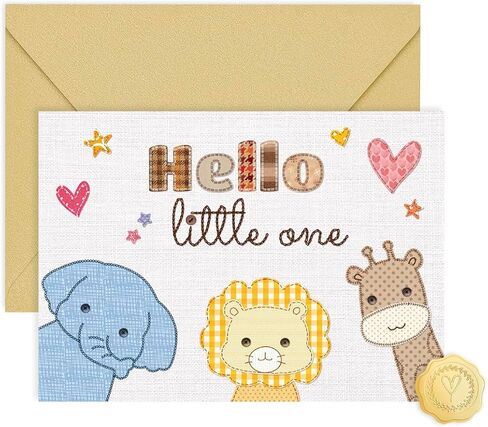 Baby Shower Cards for Girl and Boy, Welcome New Baby Cards Congratulations for New Parents, Hello Little one, Gender Reveal (Little Baby) in Saudi Arabia