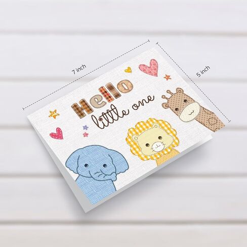 Baby Shower Cards for Girl and Boy, Welcome New Baby Cards Congratulations for New Parents, Hello Little one, Gender Reveal (Little Baby) in Saudi Arabia