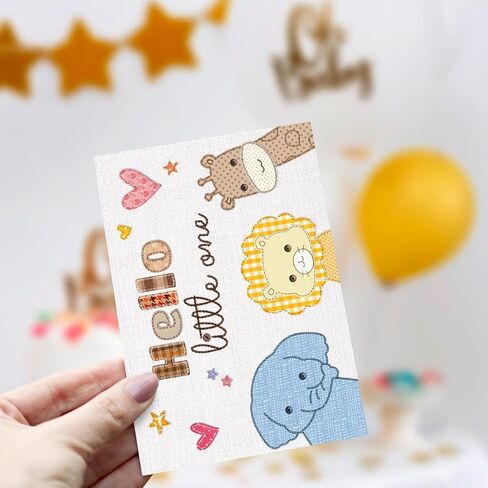 Baby Shower Cards for Girl and Boy, Welcome New Baby Cards Congratulations for New Parents, Hello Little one, Gender Reveal (Little Baby) in Saudi Arabia