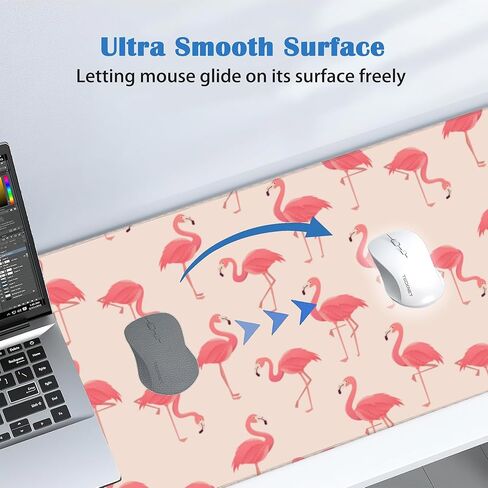 وسادات الماوس ، زهور جمجمة ، وسادة الماوس الكبيرة للمكتبي لوحة الماوس غير المنقولة مع الحواف المخلصة ، حصيرة الماوس لوحة المفاتيح للكمبيوتر ، العمل ، الألعاب ، ديكور المكتب 31.5x15.7 في in Kuwait