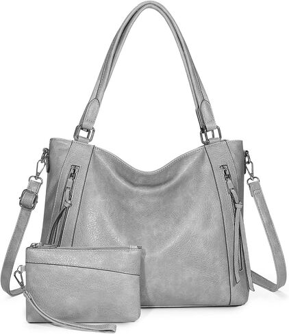 UBORSE حمل الحقائب النساء المحافظ وحقائب اليد مقبض علوي حقيبة كتف ناعمة السيدات مصمم حقيبة جلدية نباتية 2 قطعة مجموعة المحفظة in Kuwait