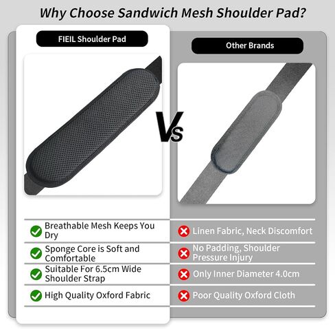 2 Pack Extra Thick Shoulder Strap Pad, Universal Replacement Shoulder Pad, for Shoulder Bags, Detachable Shoulder Strap Pad Pads Help Relieve Shoulder Pain(Sandwich Mesh-Red) in Kuwait