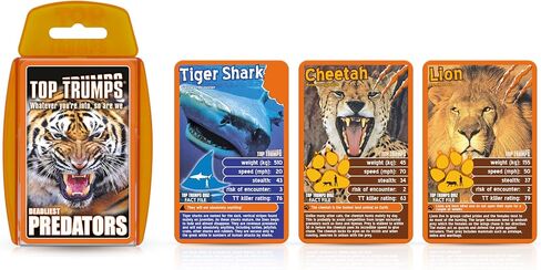 Top Trumps Card Game Predators - Family Games for Kids and Adults - Learning Games - Kids Card Games for 2 Players and More - Kid War Games - Card Wars - for 6 Plus Kids in Saudi Arabia