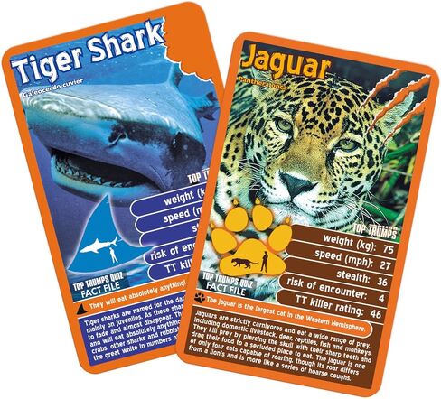 Top Trumps Card Game Predators - Family Games for Kids and Adults - Learning Games - Kids Card Games for 2 Players and More - Kid War Games - Card Wars - for 6 Plus Kids in Saudi Arabia