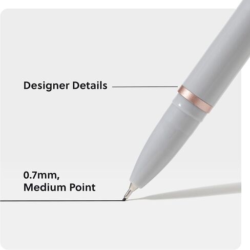 U Brands Catalina Felt Tip Pens, Set of 3, Soft Dye Colors and Soft Touch Finish, Medium (0.7 mm) Point, Black Ink in Saudi Arabia
