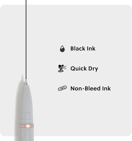 U Brands Catalina Felt Tip Pens, Set of 3, Soft Dye Colors and Soft Touch Finish, Medium (0.7 mm) Point, Black Ink in Saudi Arabia