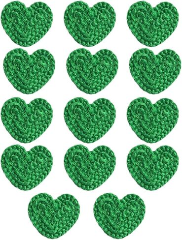 14 Pieces 2.36inch Crochet Heart Applique Knitting Yarn Love Patch with White Felt for Sweater Beanie Warmers Sewing Embellishment Christmas Valentine Ornaments (Red) in Kuwait