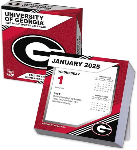 TURNER SPORTS Georgia Bulldogs 2025 Box Calendar (25998053007) in Saudi Arabia
