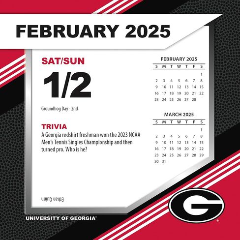 TURNER SPORTS Georgia Bulldogs 2025 Box Calendar (25998053007) in Saudi Arabia