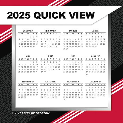 TURNER SPORTS Georgia Bulldogs 2025 Box Calendar (25998053007) in Saudi Arabia