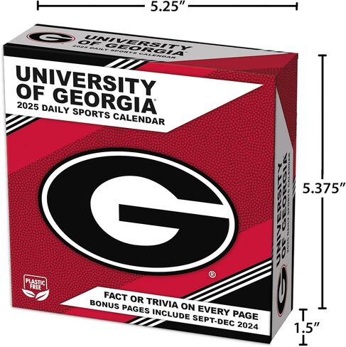 TURNER SPORTS Georgia Bulldogs 2025 Box Calendar (25998053007) in Saudi Arabia