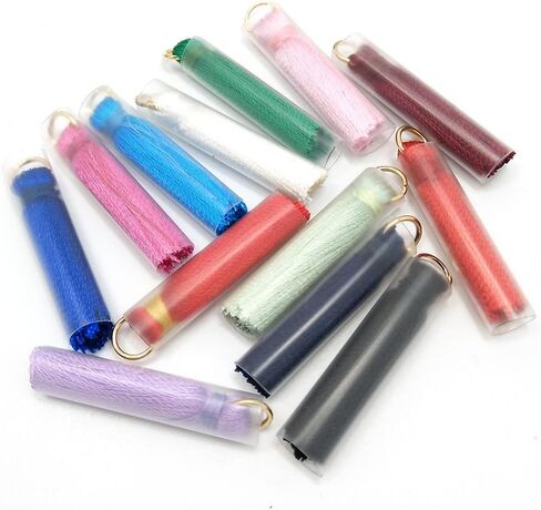 100Pcs Chiffon Flower Handmade Tiny Soft Tassels Mini Tassels,Colorful Tassels, Earring Tassels,Key Chian Tassels Assorted Colors Randomly (02) in Saudi Arabia