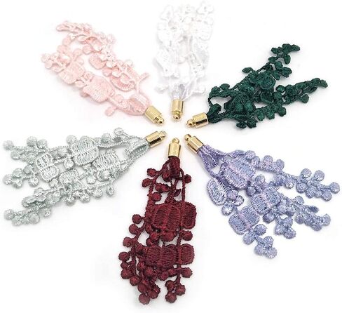 100Pcs Chiffon Flower Handmade Tiny Soft Tassels Mini Tassels,Colorful Tassels, Earring Tassels,Key Chian Tassels Assorted Colors Randomly (02) in Saudi Arabia