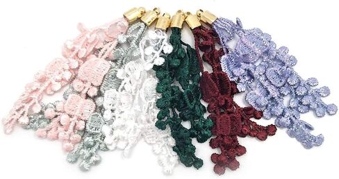 100Pcs Chiffon Flower Handmade Tiny Soft Tassels Mini Tassels,Colorful Tassels, Earring Tassels,Key Chian Tassels Assorted Colors Randomly (02) in Saudi Arabia