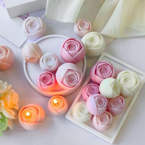 2 Pack Flower Bud Mold - Succulent Flower - Silicone Resin Casting Molds for Candle & Resin & Soap Craft Supplies in Kuwait