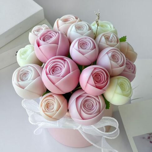 2 Pack Flower Bud Mold - Succulent Flower - Silicone Resin Casting Molds for Candle & Resin & Soap Craft Supplies in Kuwait