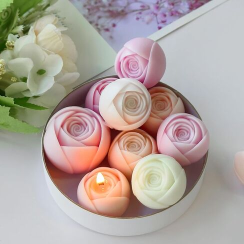 2 Pack Flower Bud Mold - Succulent Flower - Silicone Resin Casting Molds for Candle & Resin & Soap Craft Supplies in Kuwait
